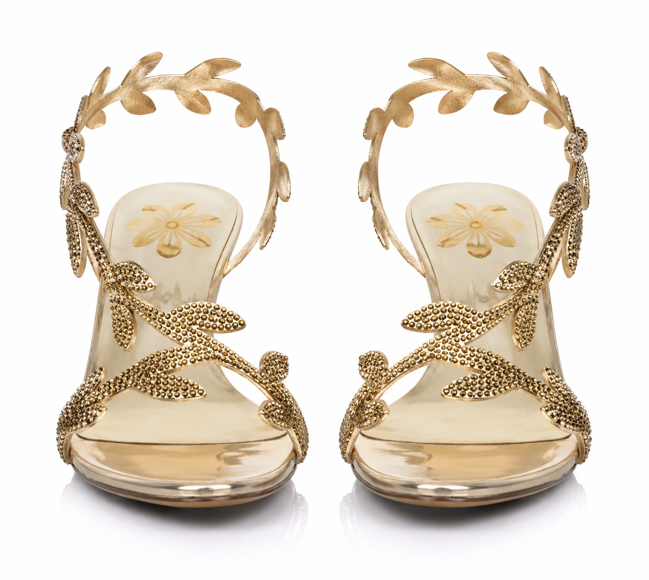 Leaf Vine Designer Heel – Rose Gold